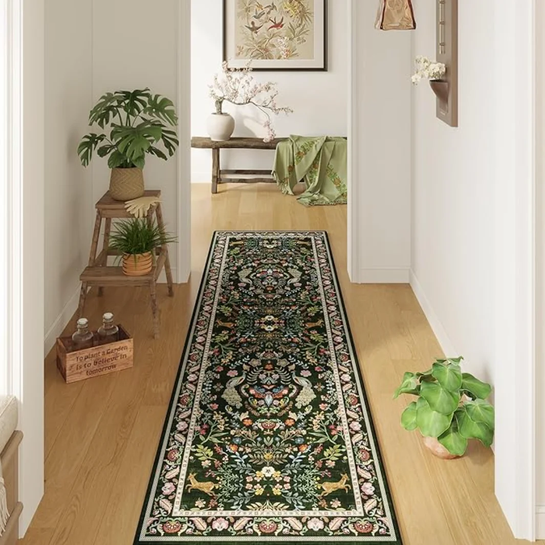 Vintage orman çiçek hayvan koş - Commercial Kitchen Non Slip Flooring incelemesi ve fiyatı