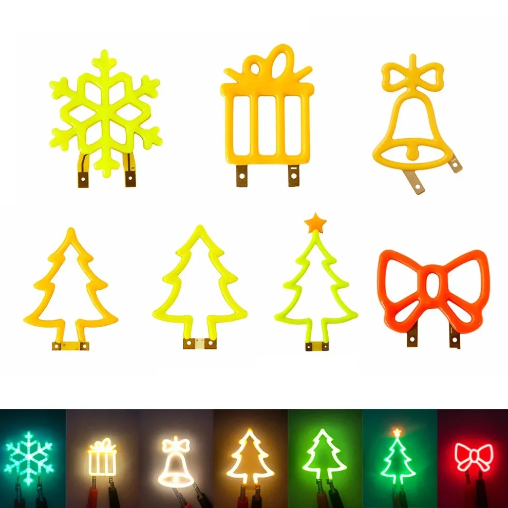 3V LED Filament Christmas Irregular Multicolor Decorative Ambience Backdrop Banquet Table Unique Handmade Package Ornament