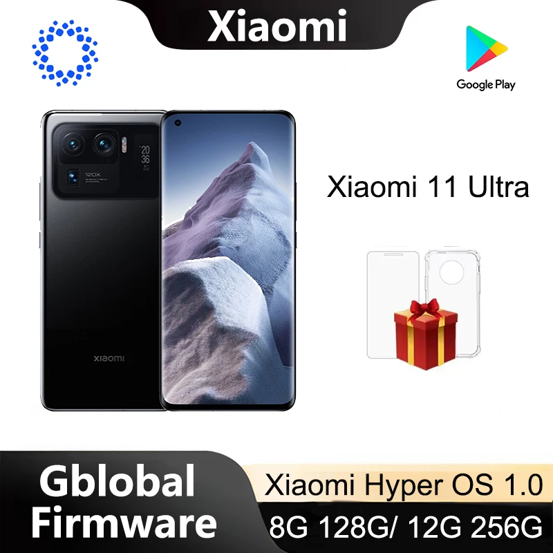 Global Firmware Xiaomi 11 Ultra 5G Version Smartphone hyperOS 1.0 Triple 50MP Main Camera White 512G used phones no charger