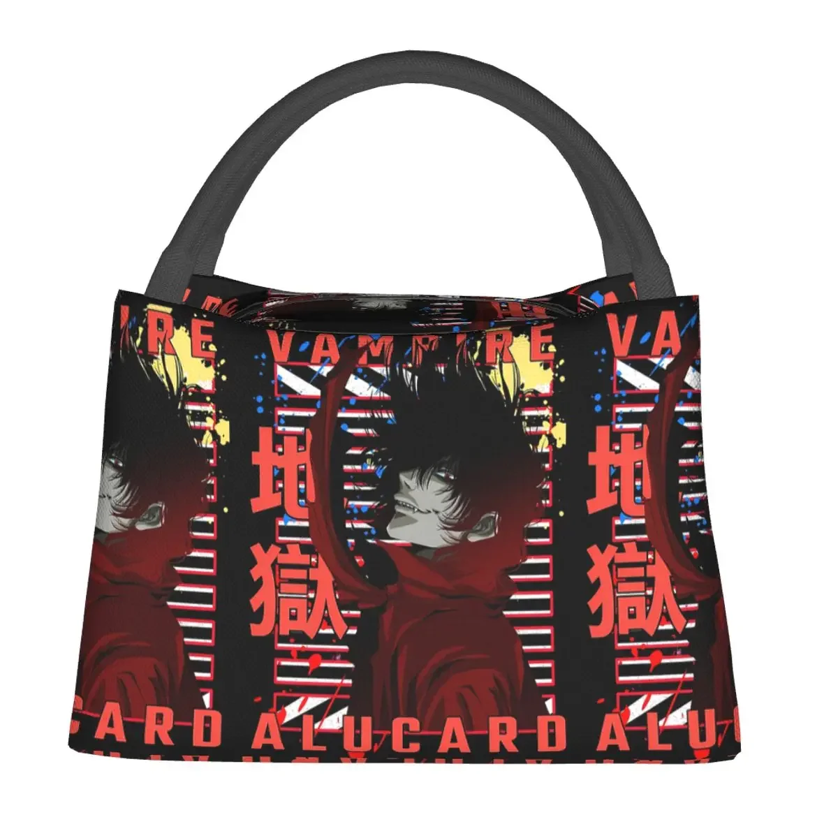 Alucard Hellsing Manga Lunch Bags Insulated Bento Box Waterproof Lunch Tote Picnic Bags Cooler Thermal Bag for Woman Student