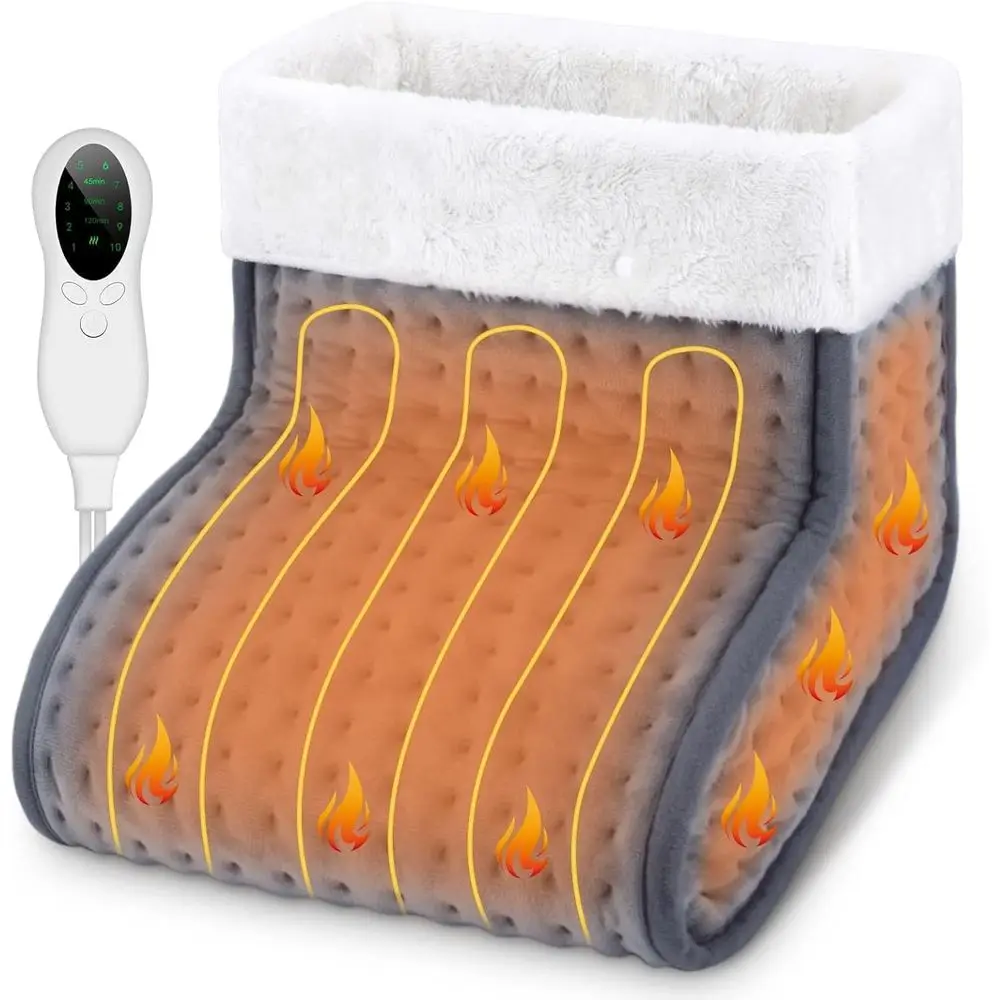 

Electric Under Desk Foot Warmer Pad with 10 Heat Levels, 3 Timer Options, Auto Shut-Off, Washable for Winter Gifts, Suitable for