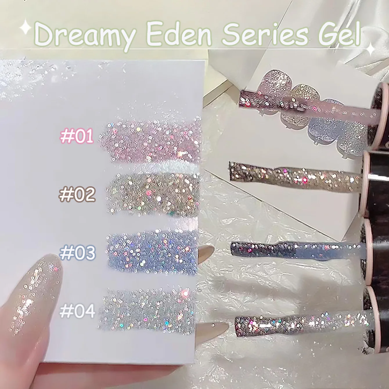 

1 шт. TC Новый популярный Flash Dreamy Eden гель-лак для ногтей 2025 блестящий розовый блестящий белый дизайн ногтей принадлежности для ногтей для женщин подарок