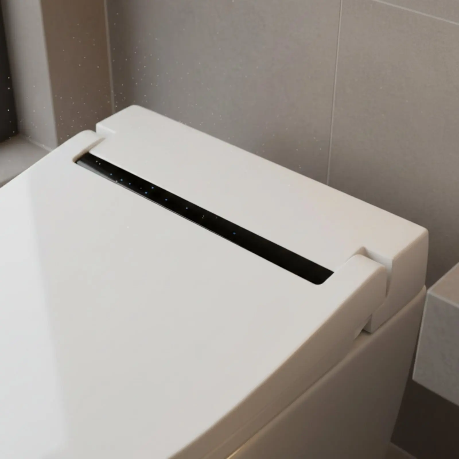 Smart Toilet Seat Wireless Control Heated Toilet Seat Bathroom Fixture Hands Free Ambient Lighting