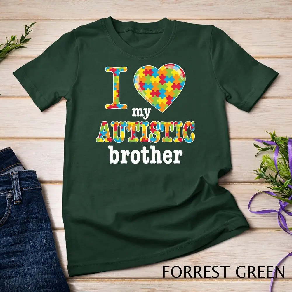 Love Autistic Brother Autism Awareness Unisex T-shirt