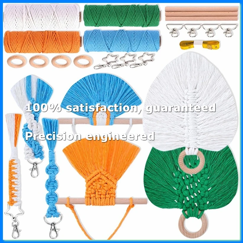 Macrame Kit for Kids & Adults Beginners, DIY Crafts for Girls Age 6-8 8-12 Year Old, for Christmas - Colorful 3mm Cord-A33R