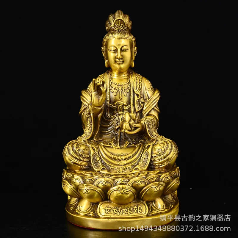 Brass Nuwa Goddess Chinese Style Ornament