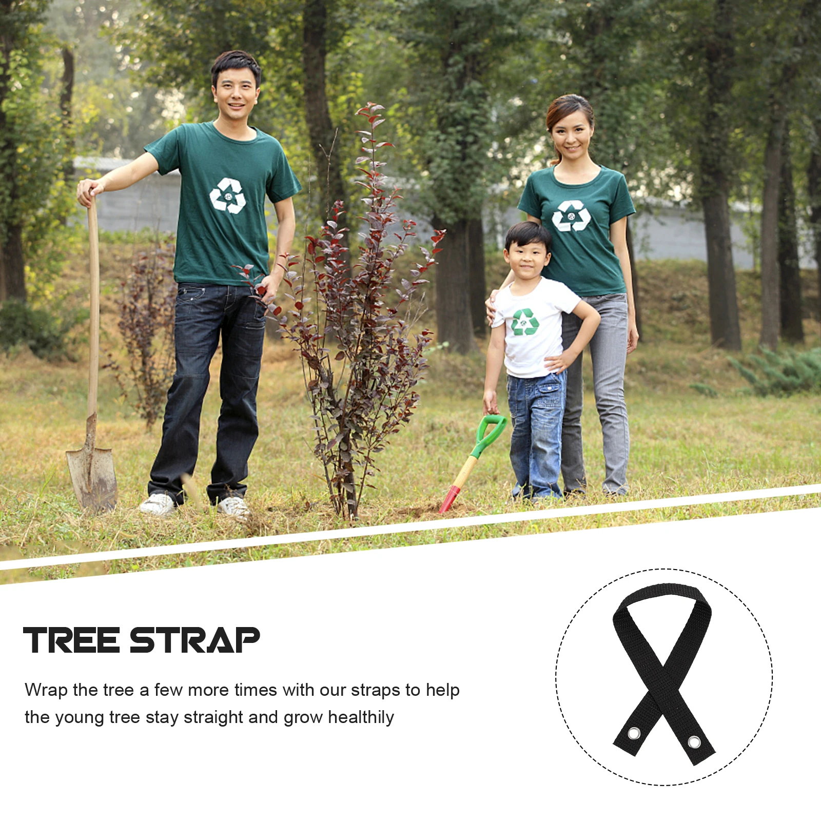 

6pcs Grommet Tree Strap Strong Durable Hurricane Protection Rope For Plants Sapling Support Wrap Weather Resistant Outdoor