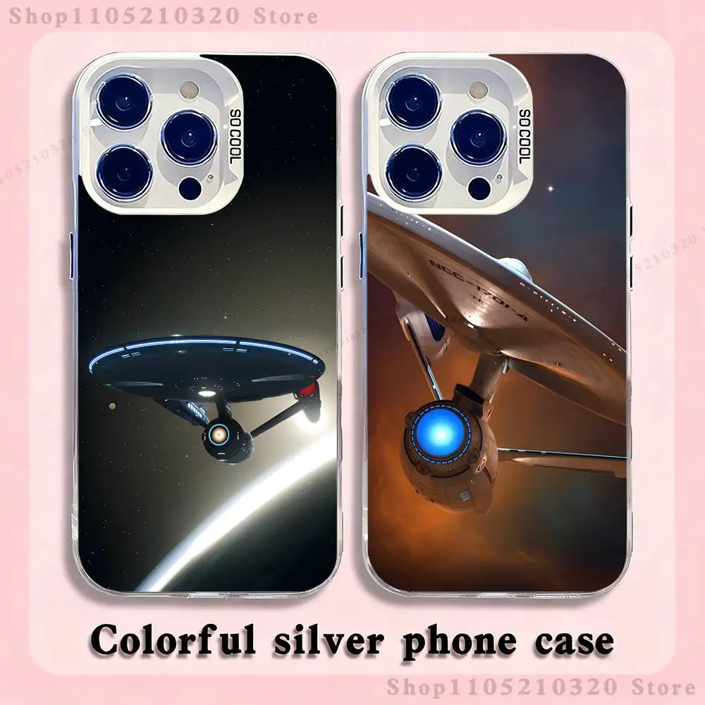 

S-Star T-Trek Ships Phone Case For iPhone 17,16,15,14,13,12,11,Mini,Pro,E,MAX White Matte Silicone Whtie Cover