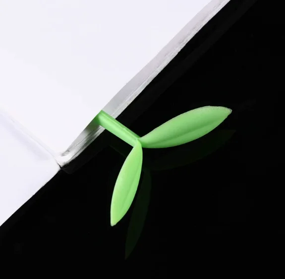 1pc Sprout Little Green/Yellow/Pink Bookmarks Silicone Grass Buds Creative Green Bookmarks, Gifts for Book Lovers Reading