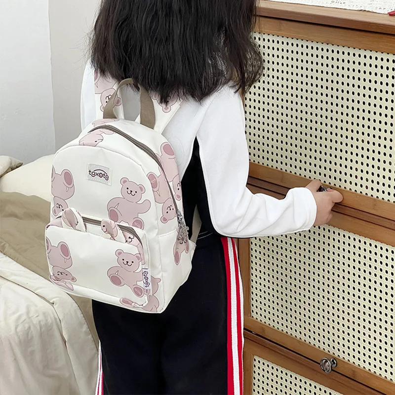 2025 Children School Backpack New Cute Bear Girls Fashion Shoulder Bag Cartoon Lightweight Kids Versatile Preschool Shoulder Bag
