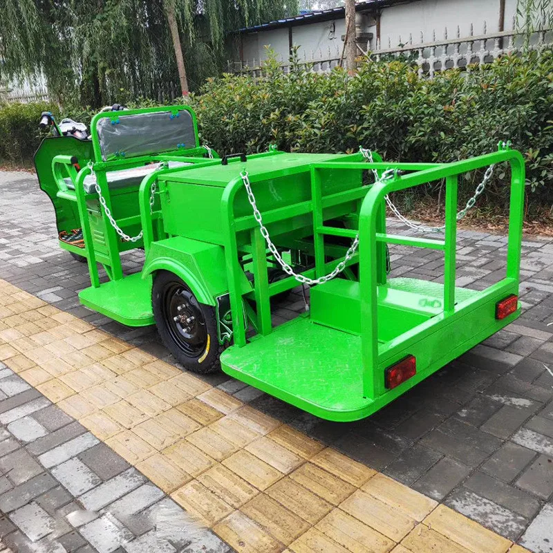 Wholesale four bucket chain garbage bin transfer vehicle Municipal community fast cleaning tricycle garbage bin transport vehicl