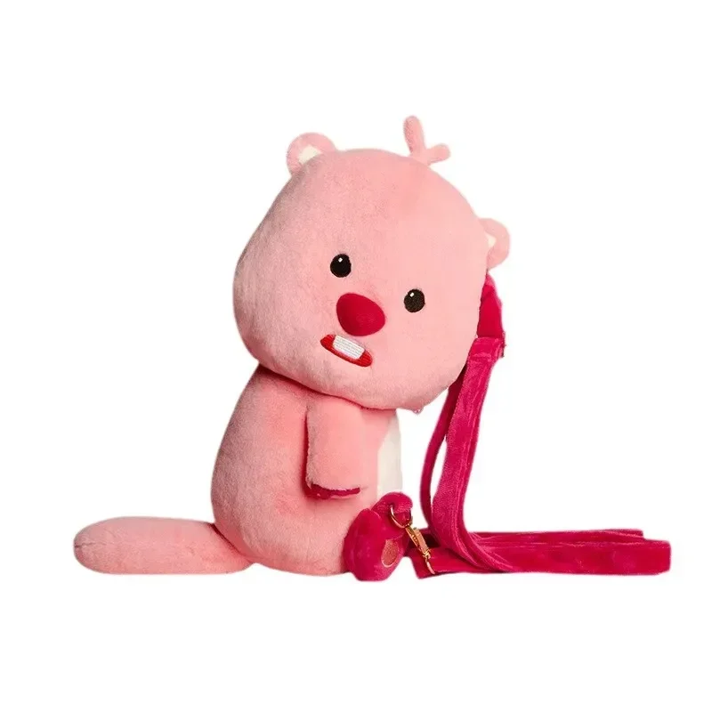 Sac à dos en peluche poupée castor Kawaii, sac de jouet en peluche de dessin animé, cadeau de noël créatif, accessoires d'animation