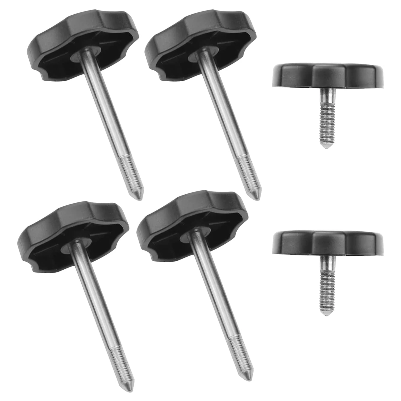 Soft Top Window Frame Door Surround Knob Screw with Pin for JK 4-Door 2007-2018 (4 Long +2