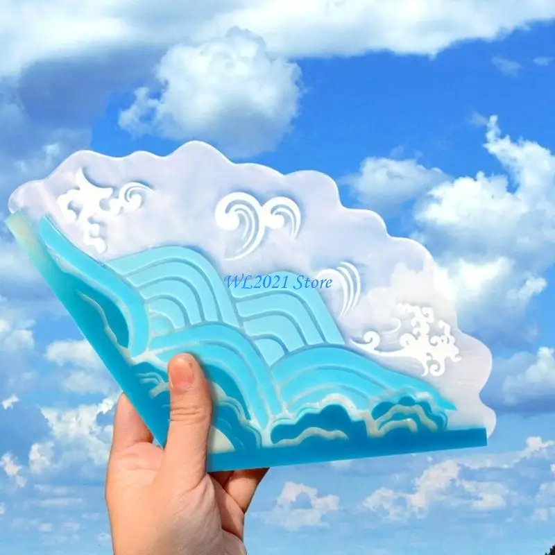 G5GC مروحة قالب من السيليكون الحلي الجبس المعطرة قطرة الغراء الراتنج قالب للزينة