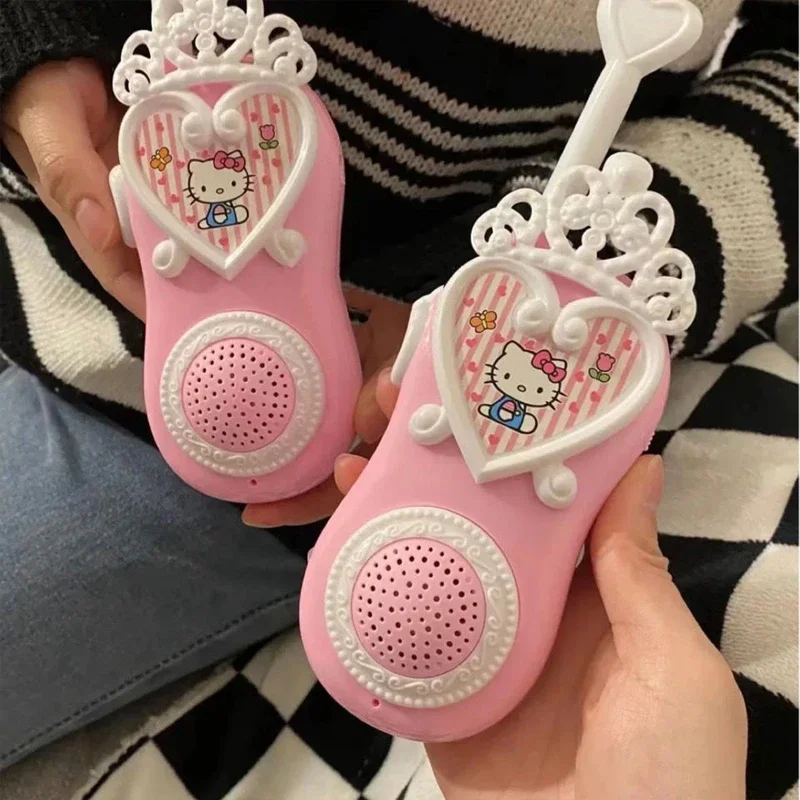 Hello Kitty Kids Walkie Talkie telefono palmare Radio Interphone Cartoon Mini Toys Girl Kids genitore Child Interaction Toys Gift