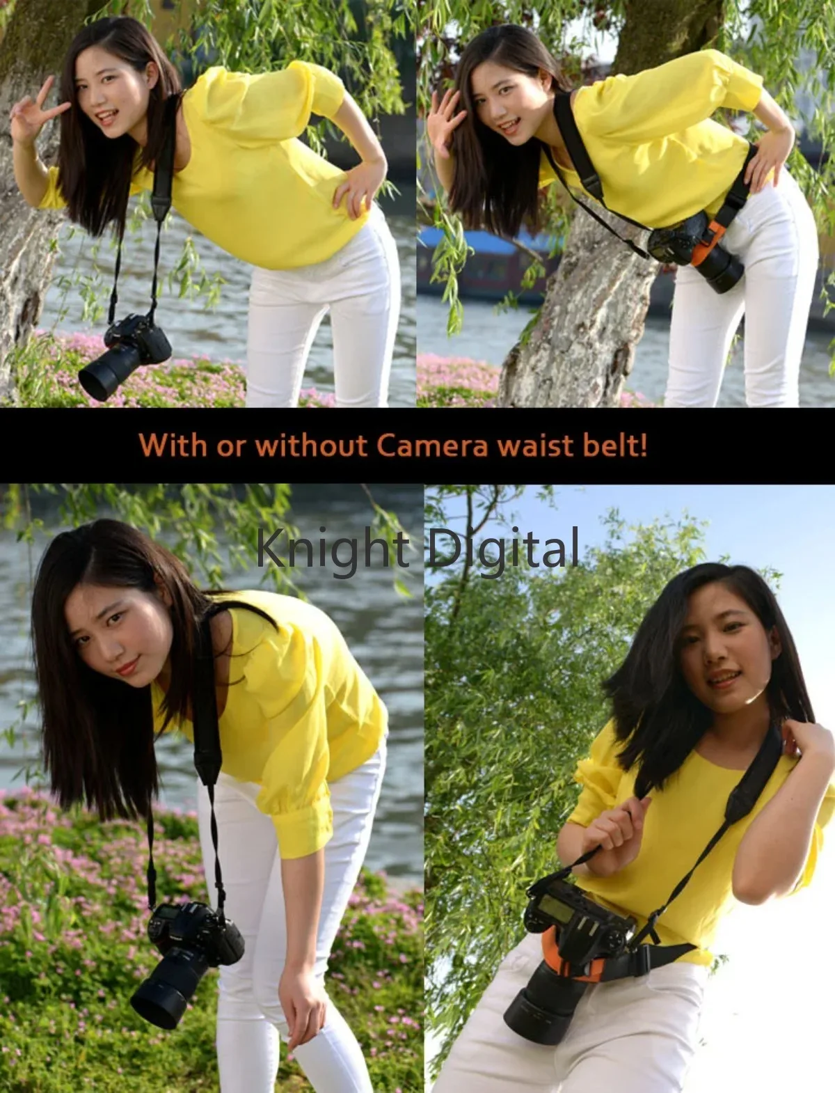 Photography Adjustable Camera Waist Belt Band Strap Mount To Hold SLR DSLR Camera Holder Traveling Bicycling Secure Belt