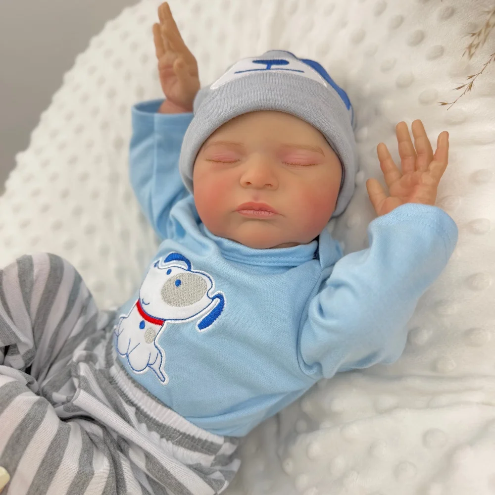 BZDOLL Bambola Reborn Realistica da 50 CM (20 Pollici) con Pelle 3D e Vene Visibili, Corpo in Vinile e Arti in Tessuto, Regalo di Compleanno Perfetto