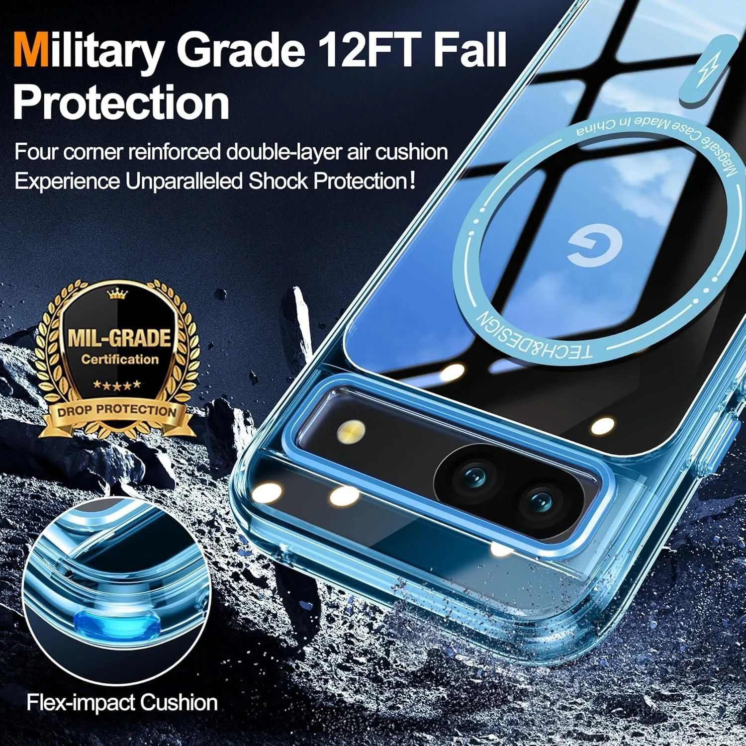 حافظة صلبة كريستالية لجوجل بيكسل 9 برو إكس إل ، حافظة صلبة ، درع مغناطيسي ، للكمبيوتر الشخصي ، لجوجل بيكسل 9 9pro 8a 8