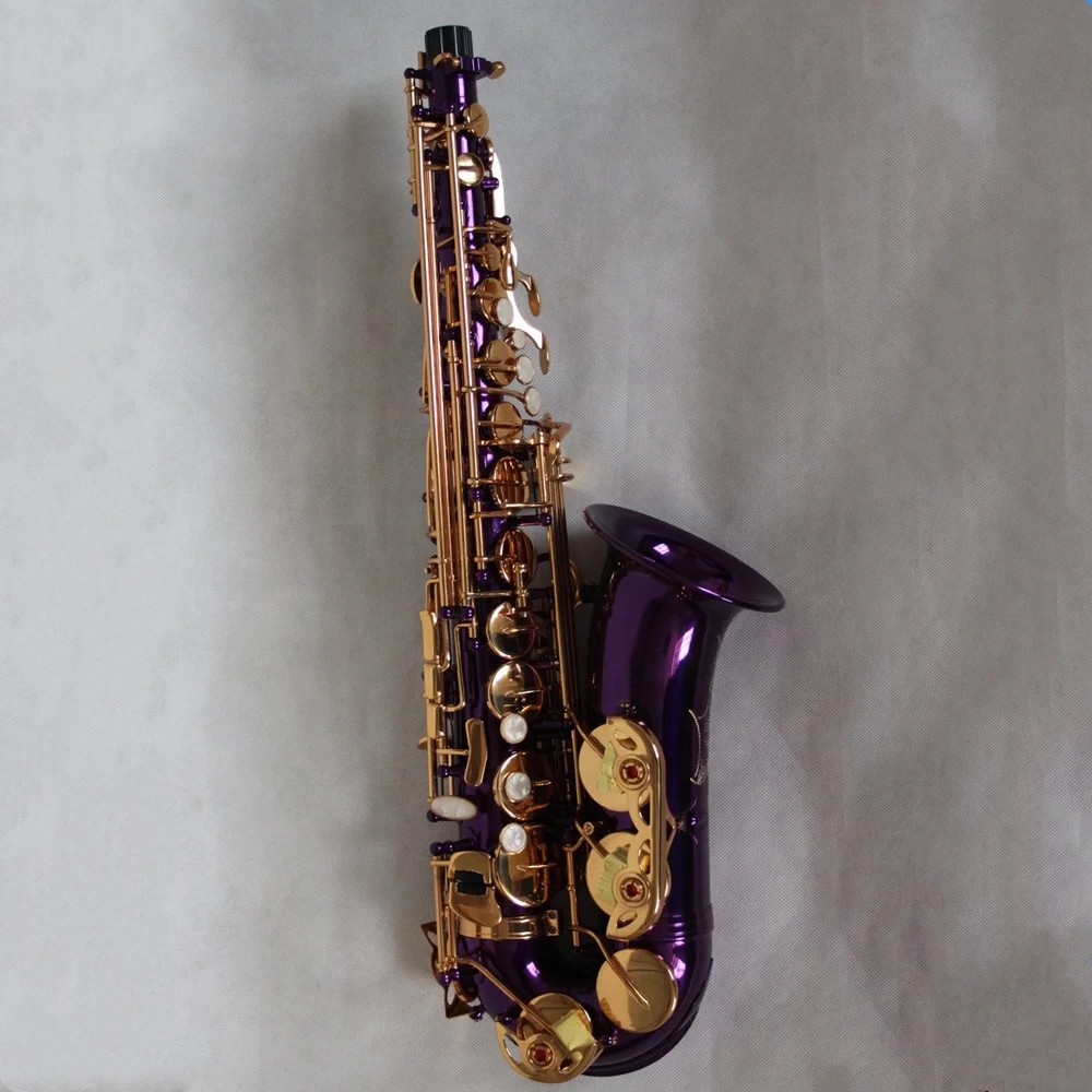 Альт-саксофон высокого качества синего и фиолетового цвета Hooqu