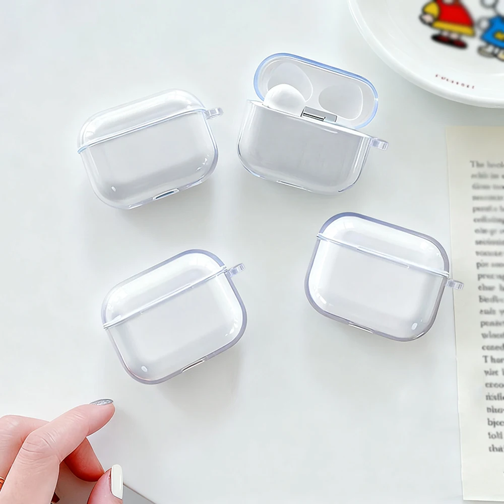 Klare, weiche TPU-Kopfhörerhülle für Airpods Pro 3 Pro 2 Pro, stoßfest für Airpods 4 3 2 1, Bluetooth Wireless Kopfhörerhülle, einfarbig – Detail 11