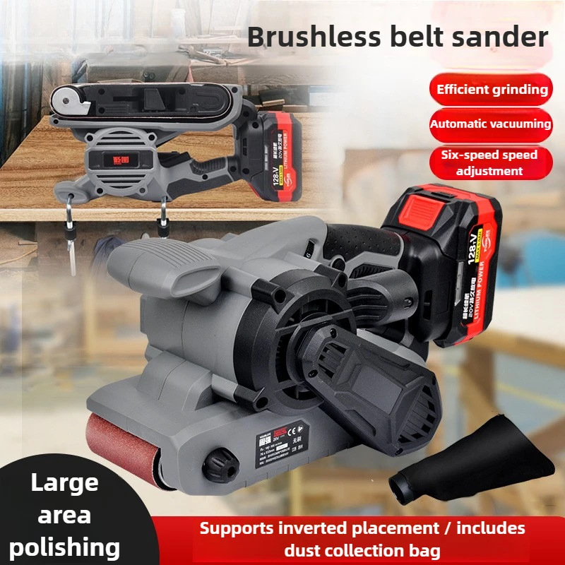 20V Belt Sanding Machine Lithium Battery Knife Sharpener Speed Variable Speed Grinding Polishing Machine Grinder Power Tools