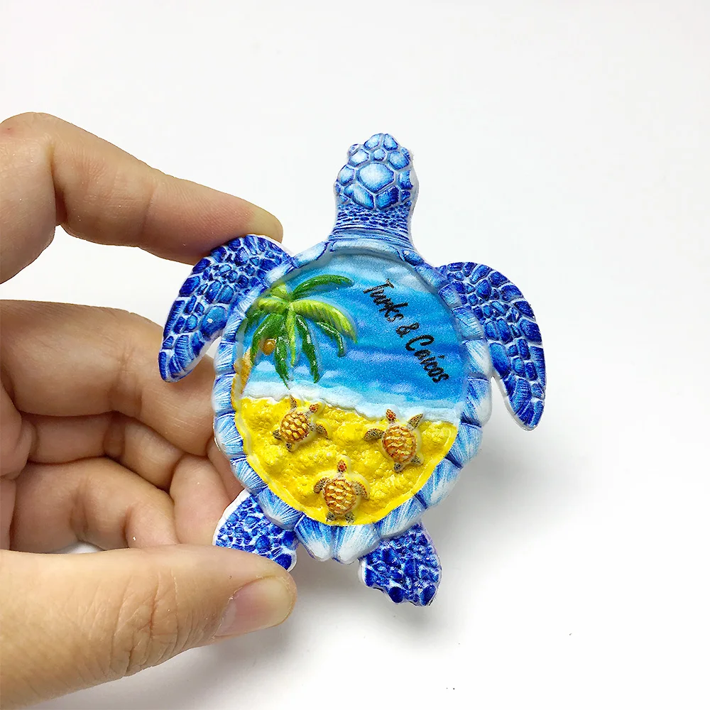 

‌Turtle Beach Scene 3D Resin Fridge Magnet - Home Decor, Room Decor, Kitchen Decor, Travel Souvenir‌