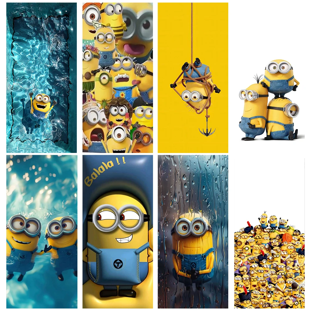 

Funny Minions Cute Anime Birthday Party Backdrop Wall Decorations Children Gift Baby Shower Supplies Banner Photo Props