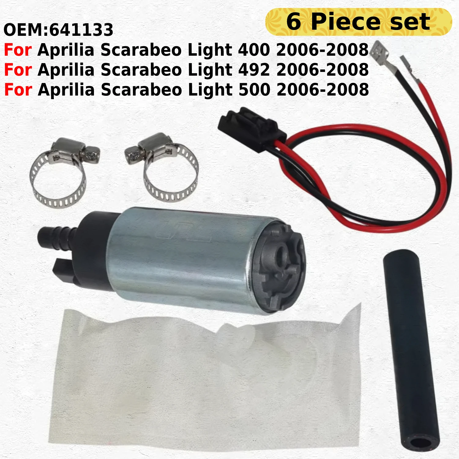 Motorcycle Fuel Pump For Aprilia Scarabeo Light 400 492 500 2006 2007 2008 Years OEM:641133 Replace Parts