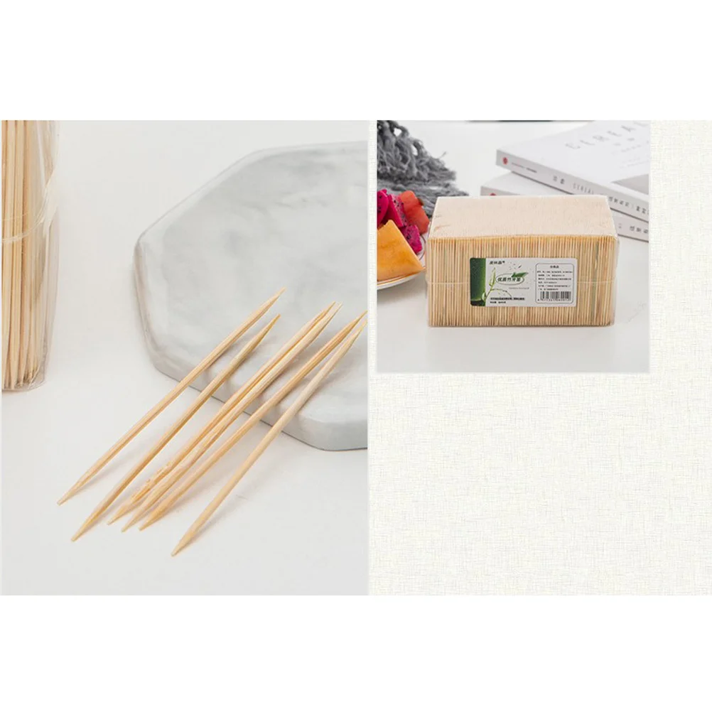 

3500Pcs Bamboo Toothpicks Eco Friendly Smooth Safe for Kitchen Home Use Fruit Picks Appetizer Serving Tools