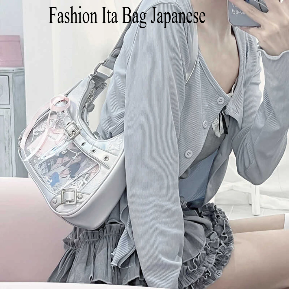 2025 New Fashion Ita Bag Japanese Cute Transparent Versatile Shoulder Bags Bolso JK Uniform Bag Tote Handbag