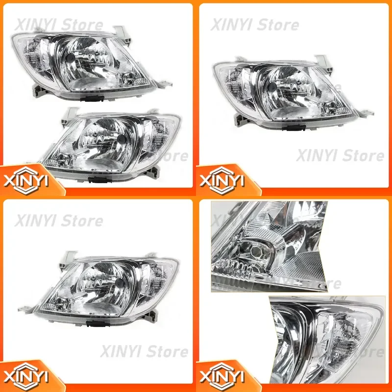 Headlight Assembly for Toyota Hilux 2008 2009 2010 2011 2012 Head Lamp Housing Without Bulb