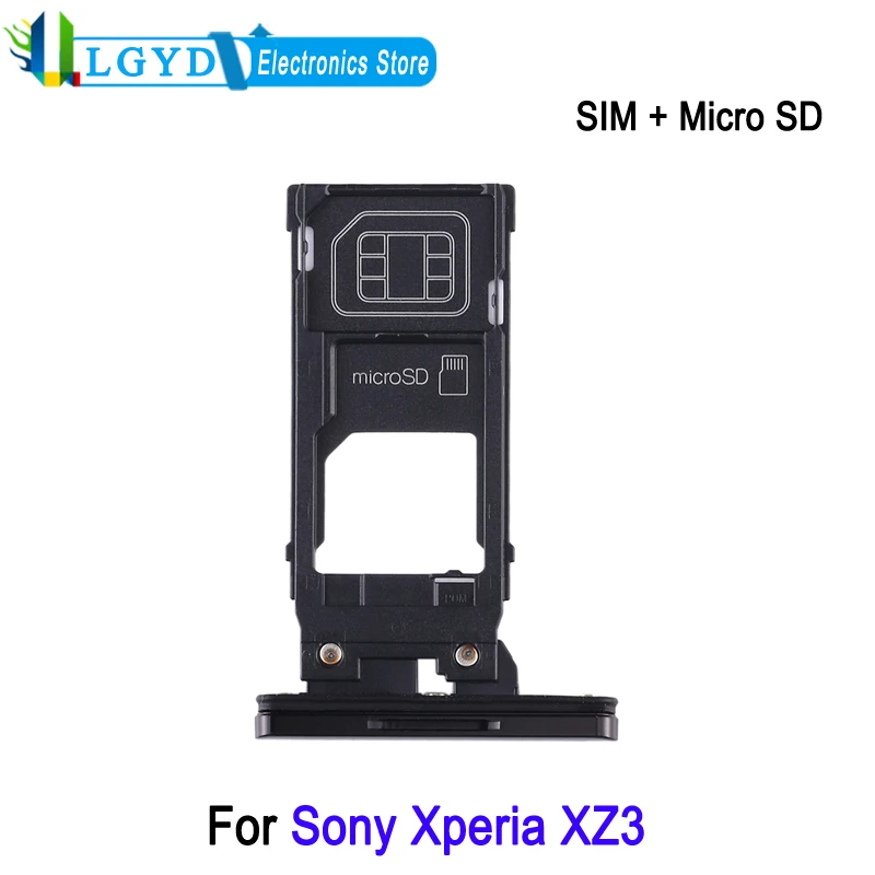 Khay Sim + Thẻ Nhớ Micro SD Khay Đựng Thay Thế Cho Sony Xperia XZ3 Điện Thoại Phụ Tùng