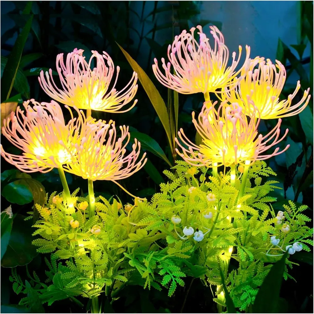

New Outdoor Solar LED Lights Waterproof Glowing Flowers Simulated Flowers Lights Atmosphere Lights Garden Decor
