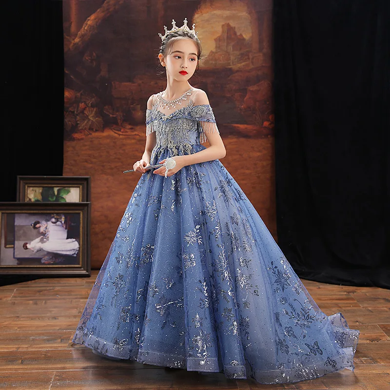 Christening Dress Girl Children\'s Party Dress Kids Dresses for Girls From 8 to 12 Years Old Elegant Baby Kid Prom Luxury 14