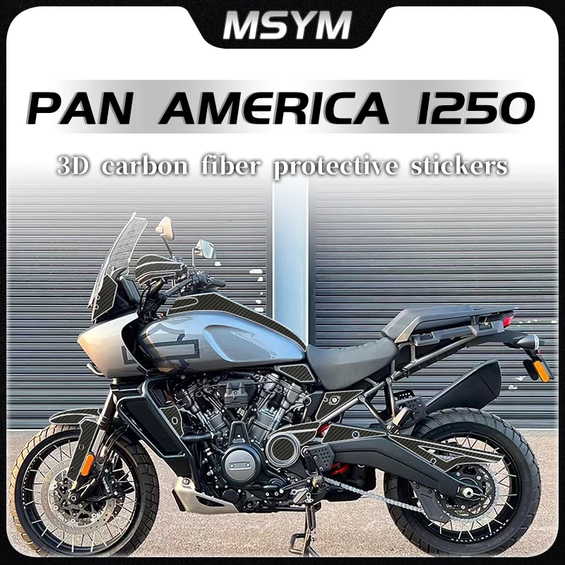 

Motorcycle 3D Carbon fiber protective sticker paint tank protective film accessories For HARLEY PAN AMERICA 1250 ADV