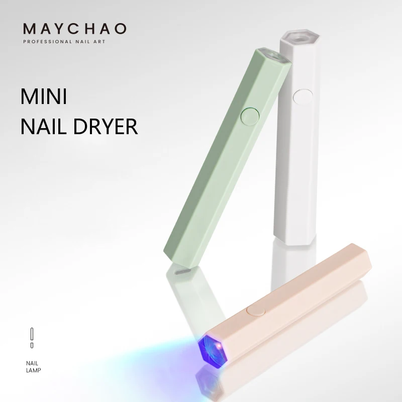 MAYCHAO 휴대용 미니 네일 드라이어 램프, UV LED 네일 라이트, 모든 네일 젤 경화용, 빠른 건조 USB 네일 아트 도구, 가정 여행용 선물