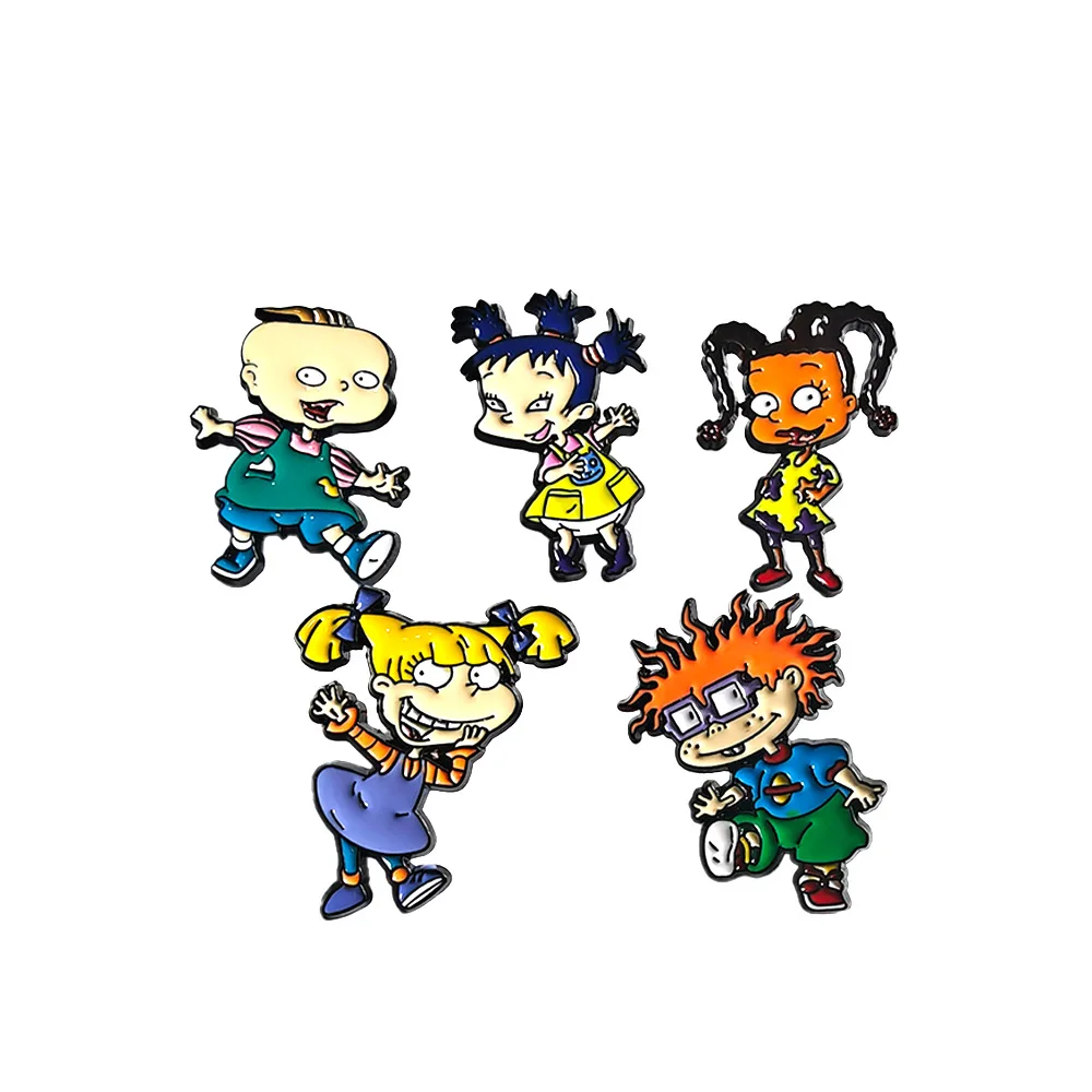 

1 Set Hot Selling Little Devil Paris Travel Brooch Cartoon Character Badge Anime Peripheral Chest Badge Accessories Y2k Fashion