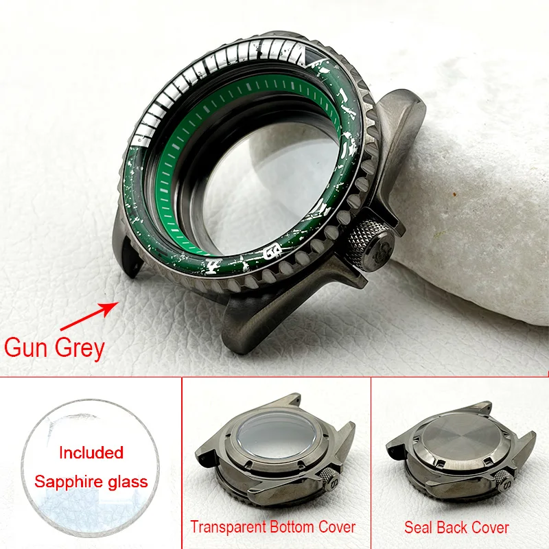 

Корпус для часов Mod Gun Grey SKX007 с заводной головкой на 3.0 часах, совместимый с автоматическими механизмами NH34, NH35, NH36, 7S, 4R, для мужских дайверских часов, на заказ