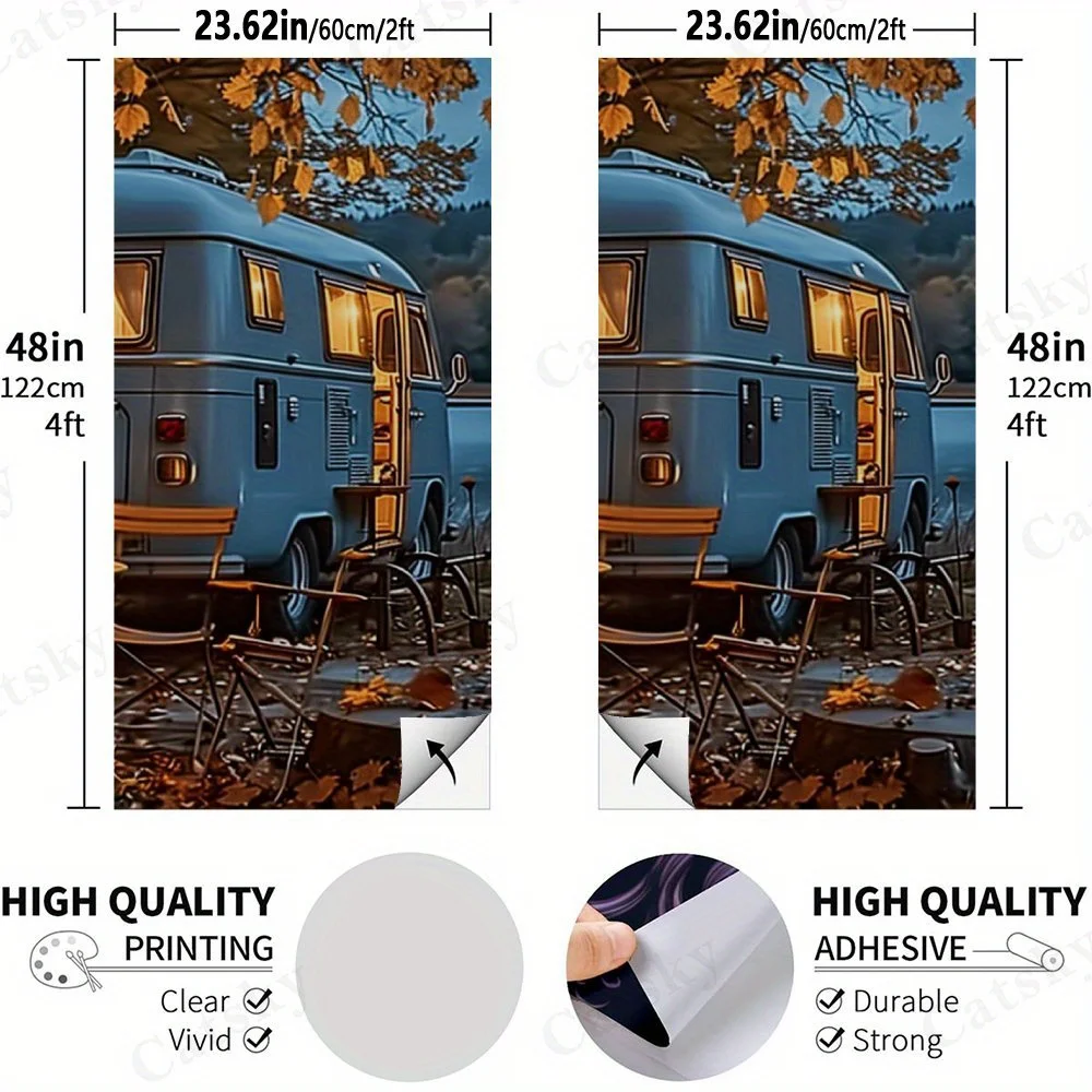 Camper Night Camping   Sandbag Board Sticker.This sandbag board sticker is made from high-quality materials, offering excellent