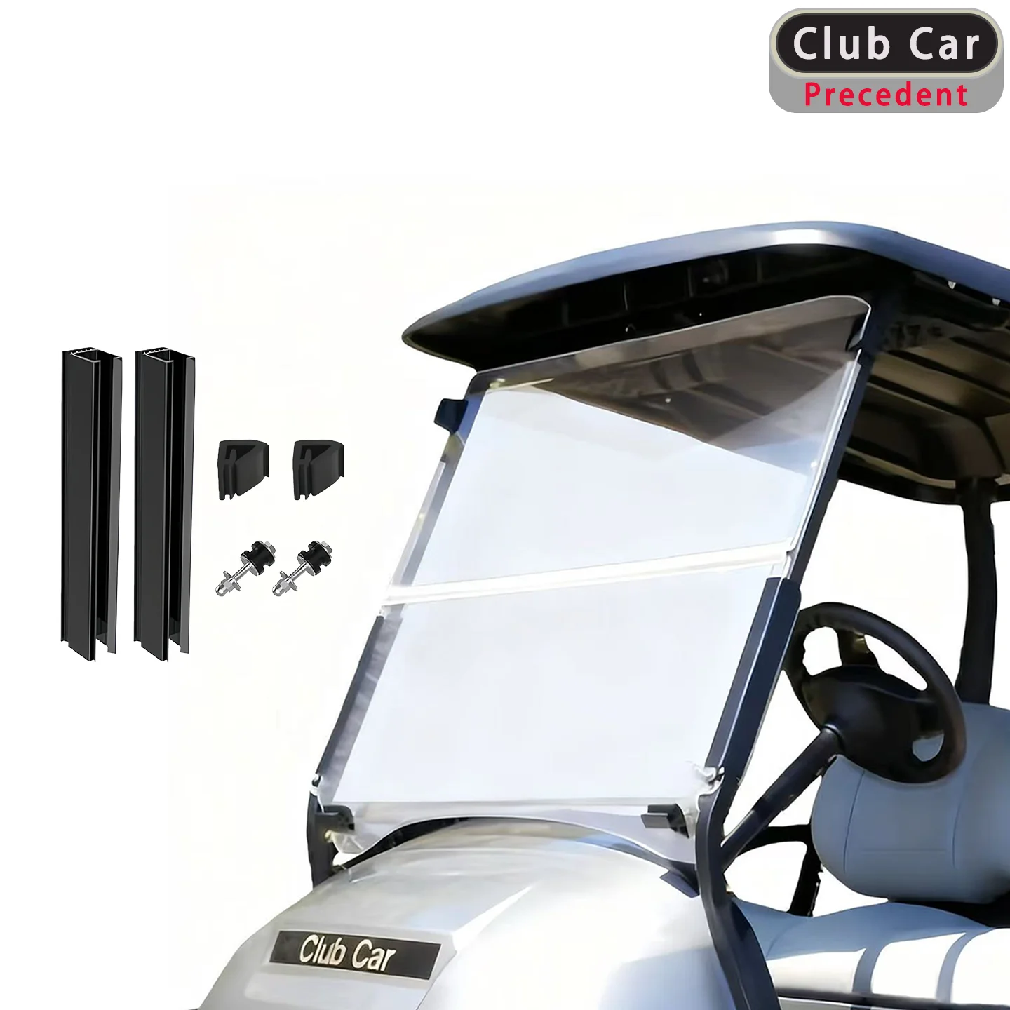 Foldable Acrylic Front Windshield for ClubCar Precedent 2004-Up Golf Cart Accessories