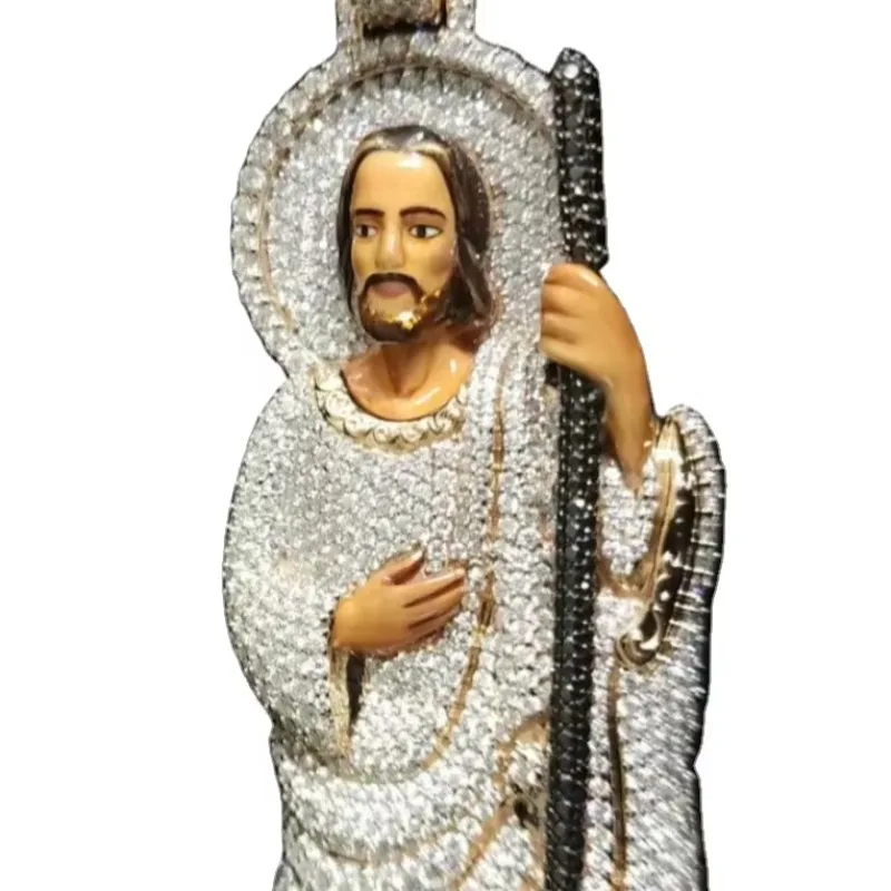 

ЛИИ СИИ | Индивидуальный кулон с изображением Иисуса из моассанита «Holy Bling». Божественный вкус, по вашему вкусу. ✝️ ✨ # Уличная святоточность