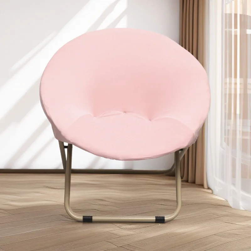 (No Chair) Saucer Chair Cover Spandex Protector Round Recliner Slipcover Polyester Removable Washable Moon Chair Cover