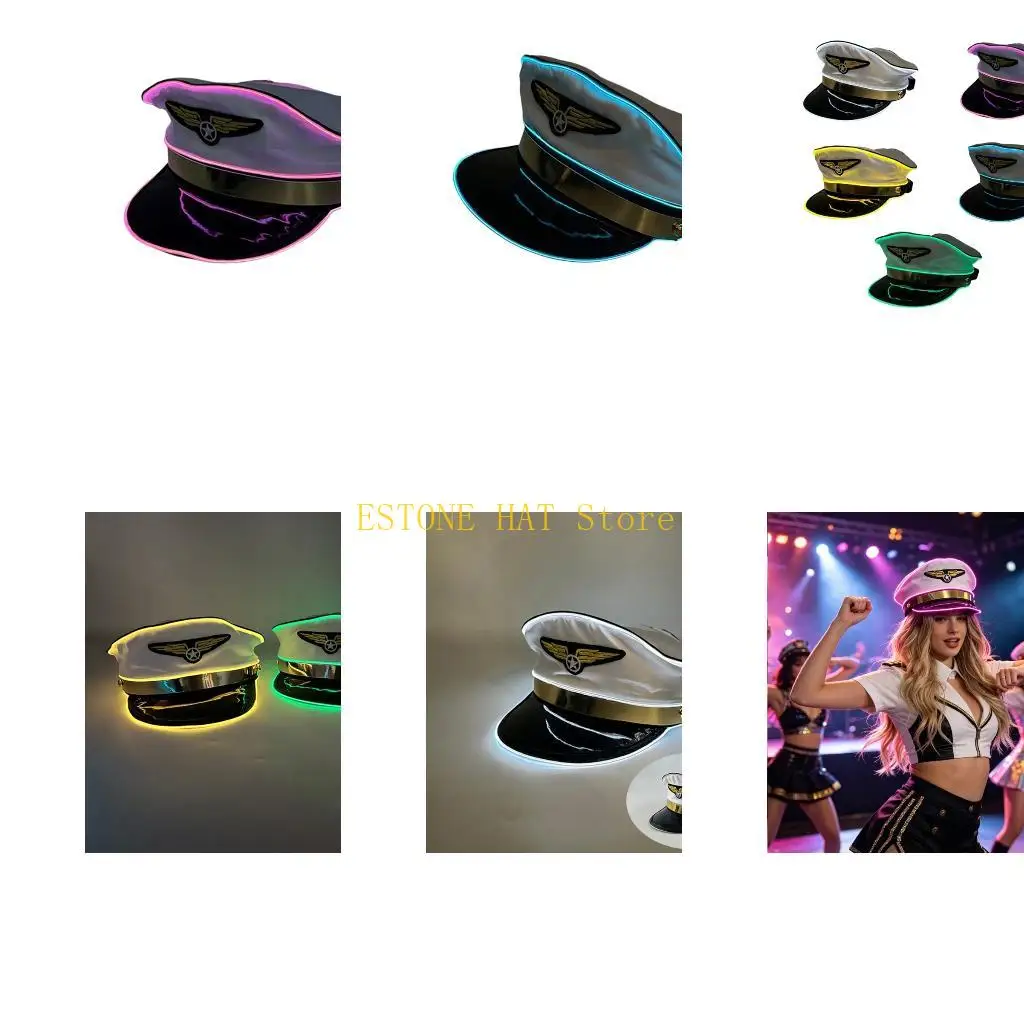49MF 5 Color Changing LED Hat Perfect For Halloween Festivals