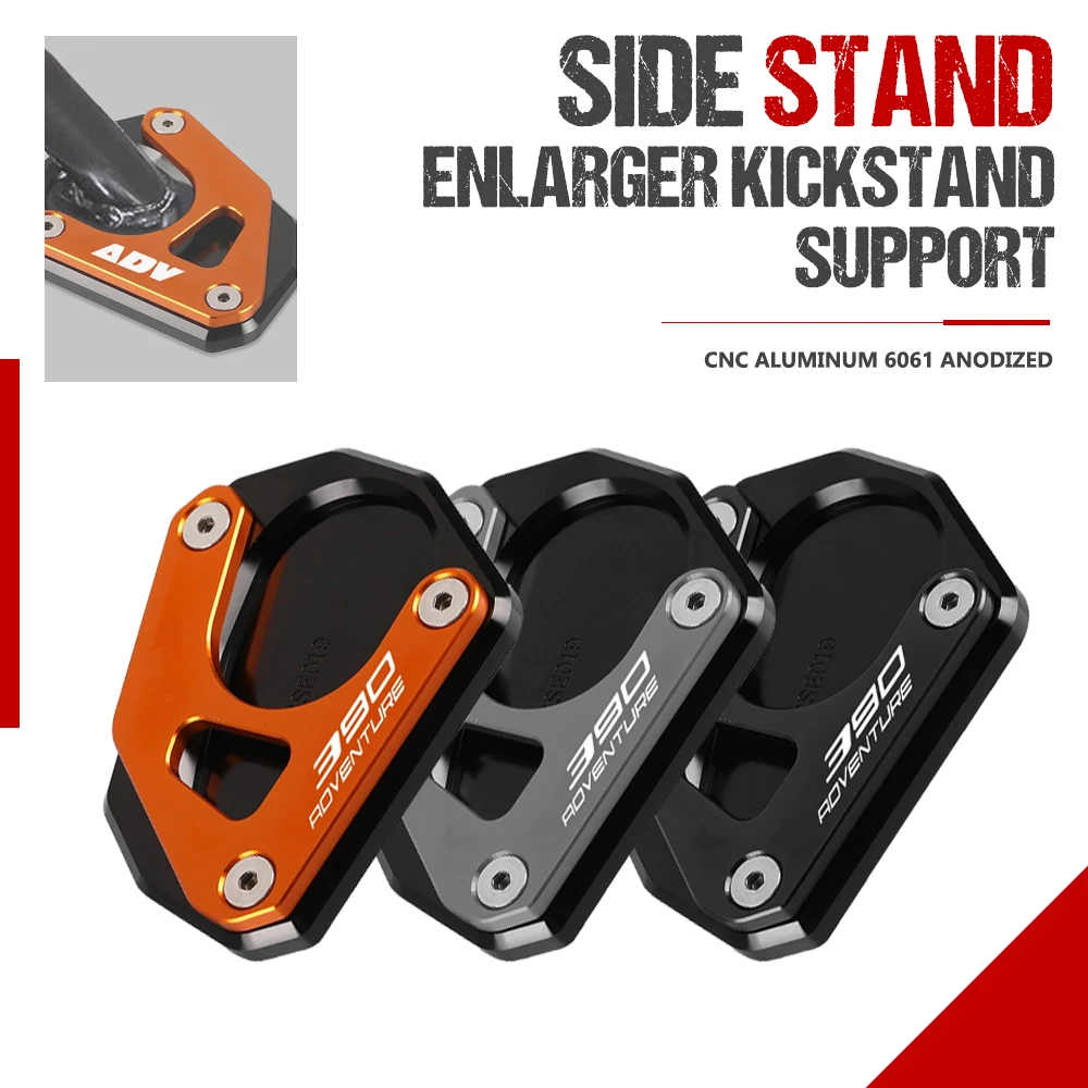 

FOR 390 ADV 390 Adventure 2020 2021 2022 2023 Motorcycle CNC Kickstand Foot Side Stand Extension Pad Support Plate 390 Adventure