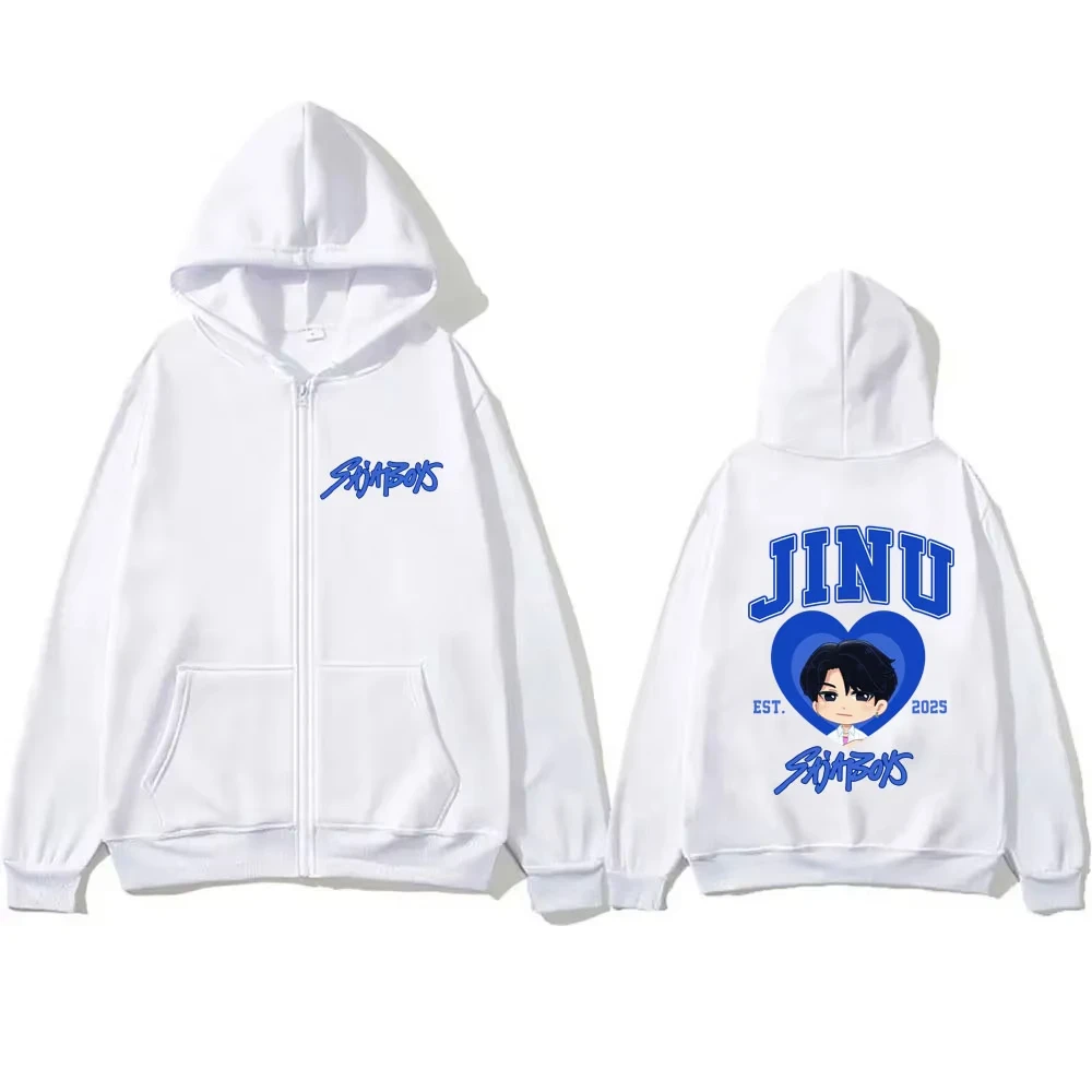 Kpop شيطان الصيادين ساجا بنين قلنسوة بسحاب الرجال النساء موضة الكرتون الاتجاه زمم سترة الرجال في سن المراهقة عادية المتضخم الشارع الشهير