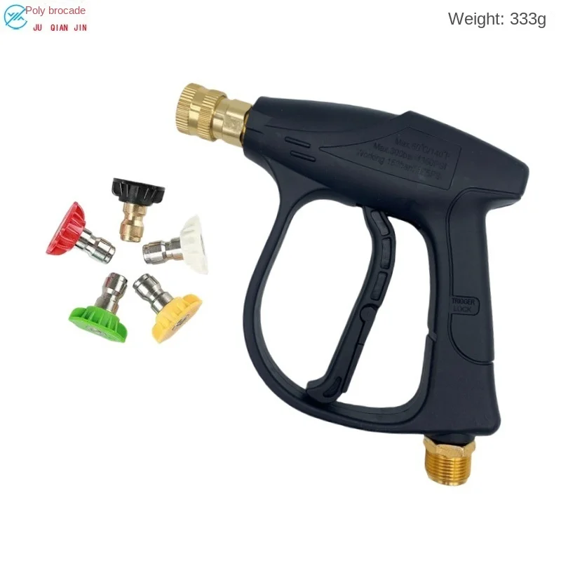 

Cross-border foreign trade hot sale high-pressure car washing machine water gun 1/4 quick insert five-color sector nozzle M22-14