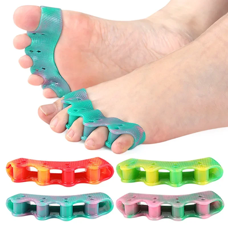 Protective Toe Separator Correcting Bunions Silicone Five-hole Thumb Valgus Big Foot Bone Overlap Toe Separation Pad Men Women
