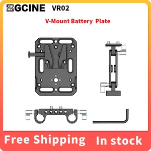 ZGCINE VR-02 V PASANG Pelat Baterai Dengan Penjepit Batang 15MM Adaptor Pelat Baterai Kunci V Standar dengan Perlindungan Kunci Otomatis 10 penjualan terbaik penjepit batang 15mm - №