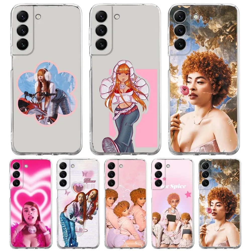 Rapper Ice Spice Phone Case Silicone For Samsung S30,S23,21,22,20 Ultra,S20 FE lite,S10,9,PIus Note20ultra Cover Clear