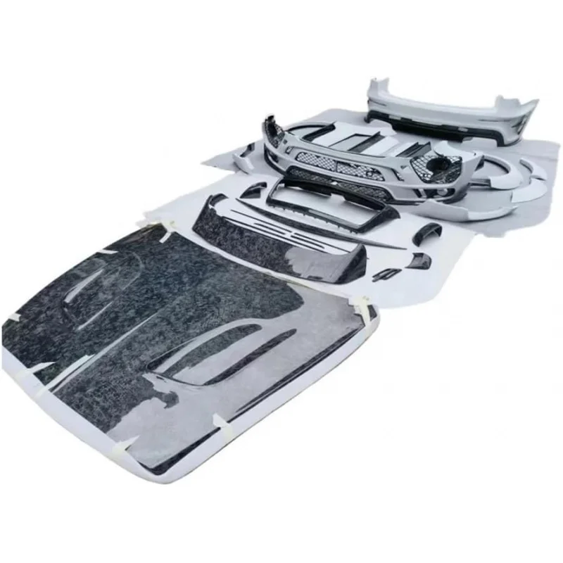 Forged Carbon Fiber Body Kit Compatible with Bentley Bentayga - M Style Front/Rear Bumpers, Hood, Fenders & Side Skirts (Half Ca